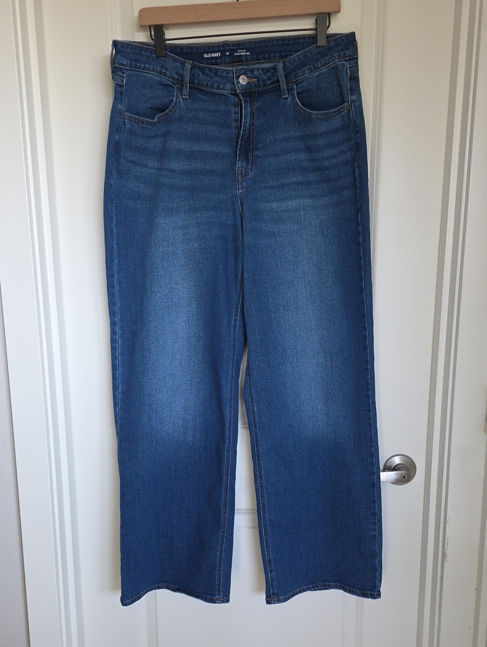 Old Navy Blue Wide-Leg High-Rise Jeans